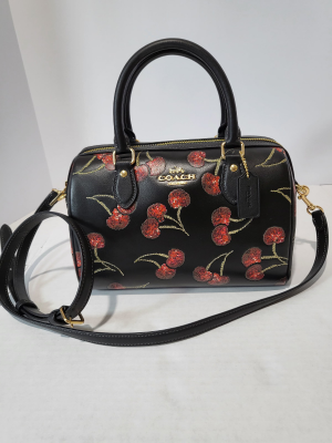 Coach Outlet Rowan Satchel With Cherry Print